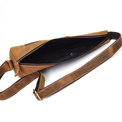 Cool Leather Sling Bag for Men Vintage Chest Crossbody Sling Bag For Men