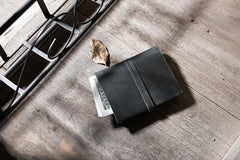 Cool Leather Mens Slim Small Wallets Men billfold Bifold Wallets for Men