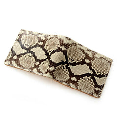 [On Sale] Handmade Cool Mens Snake Skin Bifold Small Wallet Slim billfold Wallet for Men