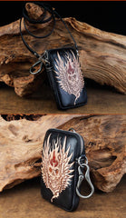 Cool Leather Mens Skull Biker Belt Pouch Waist Bag Side Bag Shoulder Bag for Men