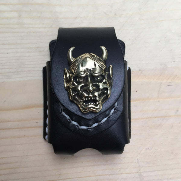 Leather Biker Zippo Lighter Pouches with Loop Biker Leather Zippo lighter cases with clip