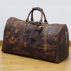 Cool Leather Mens Overnight Bags Weekender Bag Vintage Travel Bags Duffle Bags for Men