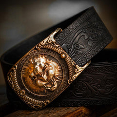 Handmade Cool Leather Mens Belt Leather Men Black Belts for Men