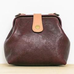 Vintage Womens Black Leather Mini Doctor Shoulder Purses Black Doctor Crossbody Purses for Women