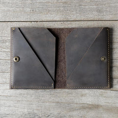 Cool Leather Mens Slim Small Leather Wallets Men billfold Bifold Wallet for Men