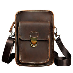cell phone bag phone​ Leather Cell Phone Holster Belt Pouch Cell Phone Purse Crossbody Leather Belt Bag for Men