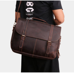 LEATHER MENS BRIEFCASE MESSENGER BAG WORK BAG Handbag FOR MEN