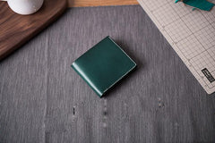 Cool Leather Mens Slim Small Wallet billfold Wallets Bifold for Men