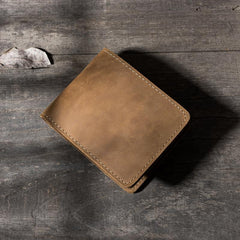 Cool Leather Mens Slim Small Wallet Bifold Men billfold Wallets for Men