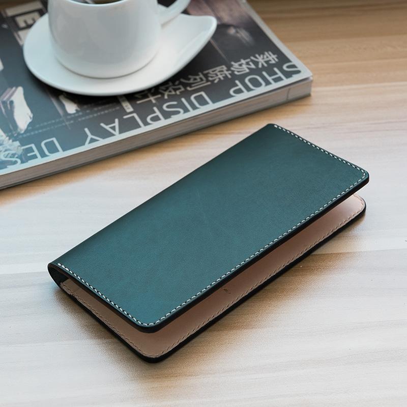 Handmade Leather Mens Long Wallet Cool Leather Wallet Long Wallets for Men