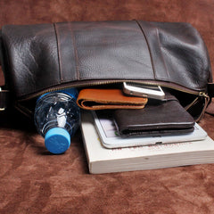 Genuine Leather Mens Barrel Bag Cool Weekender Bag Travel Bag Duffle Bags Overnight Bag Holdall Bag for men