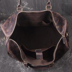 Genuine Leather Mens Cool Weekender Bag Travel Bag Duffle Bags Overnight Bag Holdall Bag for men