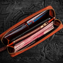 Handmade Leather Tibetan Mens Biker Chain Wallets Cool Long Chain Wallets for Men