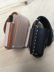 Leather Biker Zippo Lighter Pouches with Loop Biker Leather Zippo lighter cases with clip