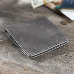 Cool Leather Mens Slim Small Wallet Men billfold Bifold Wallets for Men
