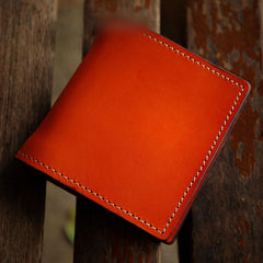 Handmade Leather Mens billfold Wallet Cool Slim Wallet Biker Wallet for Men