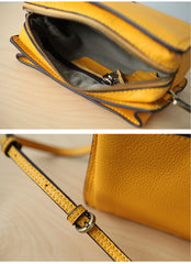 Cute Leather Womens Small Box Crossbody Bag Purse Zipper Shoulder Bag for Women