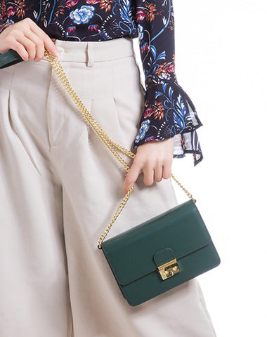 Small Cute Womens Leather Chain Shoulder Bag for Women - EverHandmade