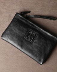 Cool Leather Mens Clutch Wallet Zipper Clutch Wallet Wristlet Wallet for Men