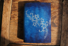 Handmade retro vintage blue stars notebook/travel book/diary/journal
