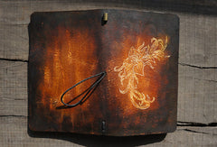 Handmade retro vintage flower custom notebook/travel book/diary/journal - EverHandmade
