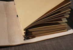 Handmade retro vintage flower custom notebook/travel book/diary/journal - EverHandmade