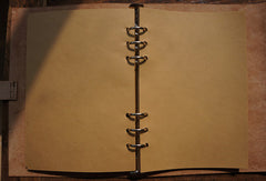 Handmade A5/A6 blue flower custom vintage notebook/travel book/diary/journal - EverHandmade