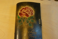 Handmade A6 flower custom vintage notebook/travel book/diary/journal - EverHandmade
