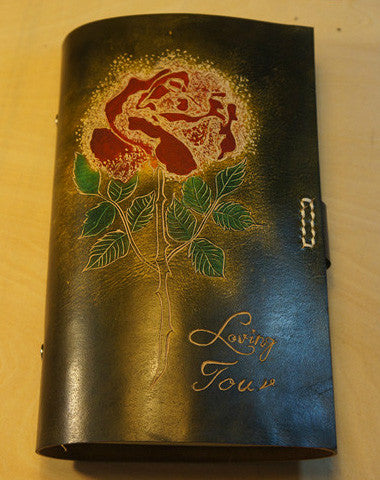 Handmade A6 flower custom vintage notebook/travel book/diary/journal - EverHandmade