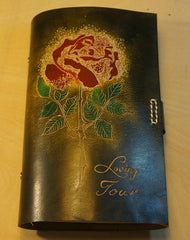 Handmade A6 flower custom vintage notebook/travel book/diary/journal - EverHandmade
