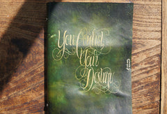 Handmade A5 vintage retro dark green custom notebook/travel book/diary/journal - EverHandmade