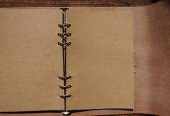 Handmade A5 vintage retro dark green custom notebook/travel book/diary/journal - EverHandmade