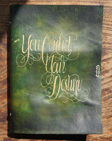 Handmade A5 vintage retro dark green custom notebook/travel book/diary/journal - EverHandmade