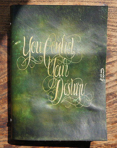 Handmade A5 vintage retro dark green custom notebook/travel book/diary/journal