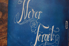 Handmade A5 vintage retro blue custom notebook/travel book/diary/journal - EverHandmade