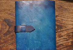 Handmade A5 vintage retro blue custom notebook/travel book/diary/journal - EverHandmade