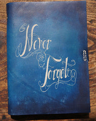 Handmade A5 vintage retro blue custom notebook/travel book/diary/journal - EverHandmade