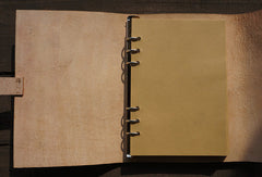 Handmade A5 vintage retro red rose custom notebook/travel book/diary/journal - EverHandmade