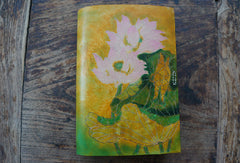 Handmade A5 vintage retro lotus flower custom notebook/travel book/diary/journal - EverHandmade