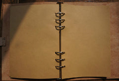 Handmade A5 vintage retro lotus flower custom notebook/travel book/diary/journal - EverHandmade