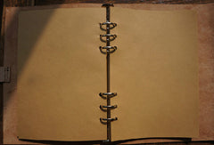 Handmade A5 vintage retro lotus flower custom notebook/travel book/diary/journal