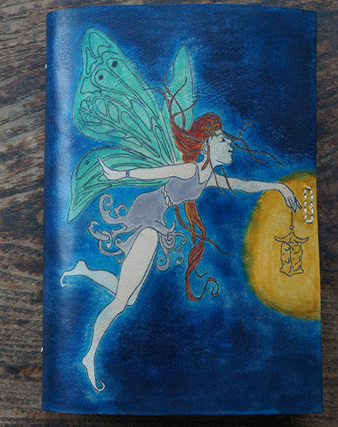 Handmade A5 vintage retro blue elfin custom notebook/travel book/diary/journal