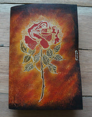 Handmade A5 vintage retro red rose custom notebook/travel book/diary/journal