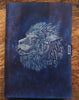 Handmade A5 blue lion custom vintage notebook/travel book/diary/journal