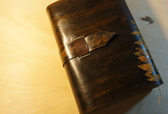Handmade A5 sunflower custom vintage notebook/travel book/diary/journal