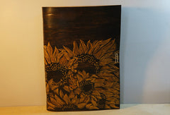 Handmade A5 sunflower custom vintage notebook/travel book/diary/journal