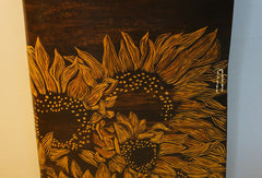 Handmade A5 sunflower custom vintage notebook/travel book/diary/journal