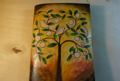 Handmade A5 retro vintage tree bird custom notebook/travel book/diary/journal