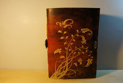 Handmade retro vintage flower custom notebook/travel book/diary/journal - EverHandmade
