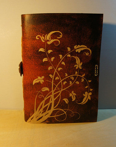 Handmade retro vintage flower custom notebook/travel book/diary/journal - EverHandmade